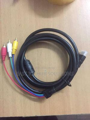 Hdmi To 3 Rca Hdmi Av Hd Cable For Computer Tv Stb - Black - thumbnail 2