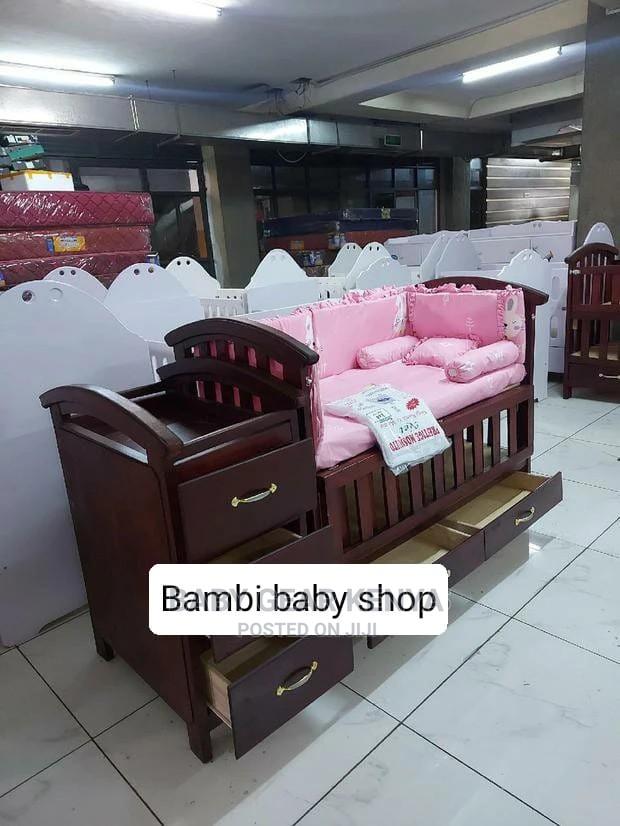 Cot* Baby Cot* Mahogany Baby Cot - main view