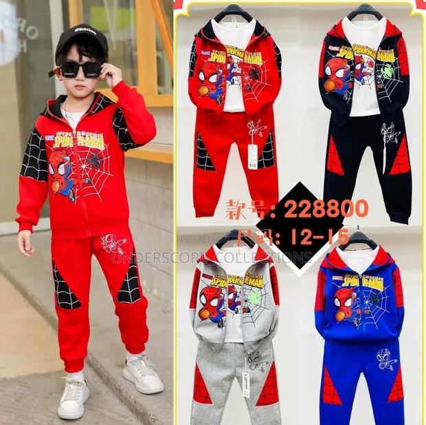 Spiderman High Quality Boys Tracksuits - main view