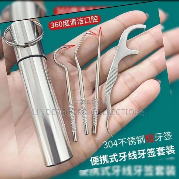 Reusable Titanium Toothpick Oral Hygiene Set