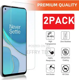 (2 Pack) Tempered Glass for Oneplus 8T Screen Protector Guar