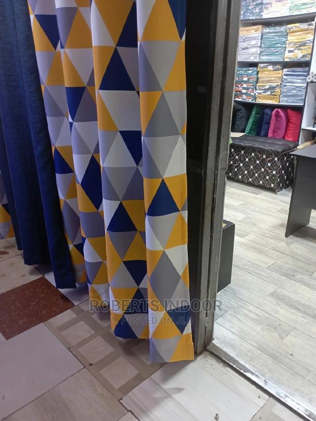 Printed Yellow House Curtain - main view