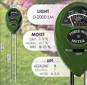 3 in 1 Soil Meter. Measures Light , Moisture Ph Level