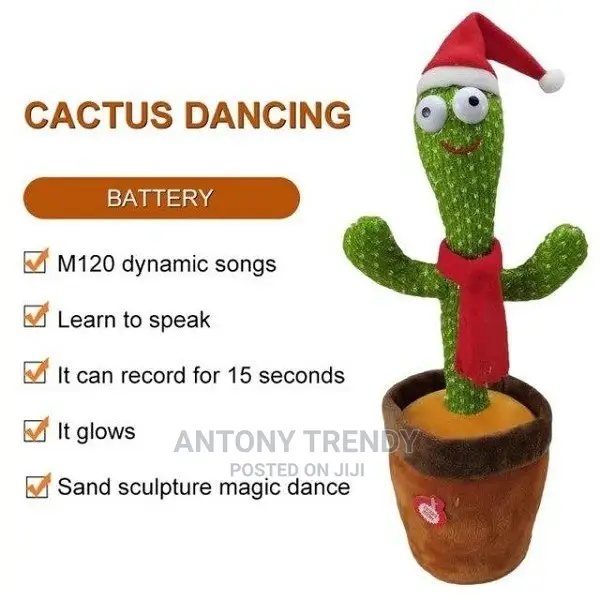 Dancing Cactus Rechargeable Talking Plush Cactus Toy.