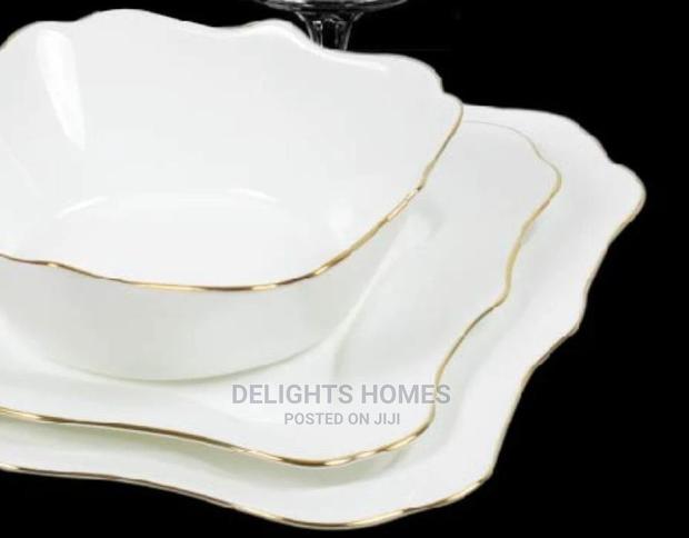 26pc Bestway Opal Dinner Set With Gold Rim - thumbnail 2