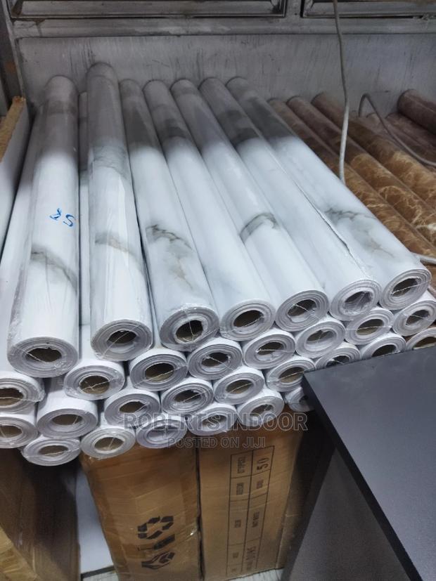 White Detailed Marble Contact Paper