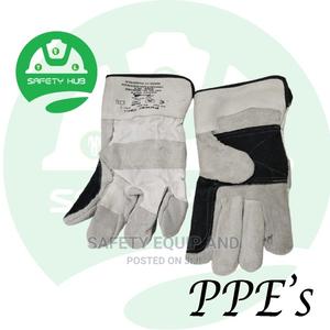 Cow Split Leather Gloves/Riger Style Palm - thumbnail 2