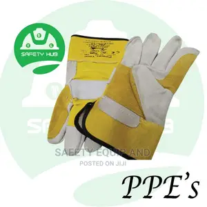 Leather Gloves/Rubberized