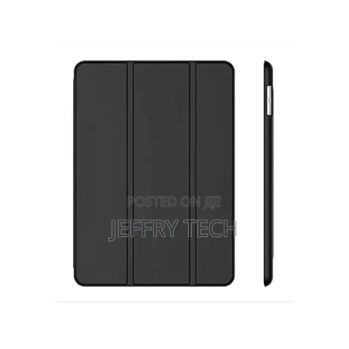 Quality iPad Pro 12.9 2020 Black Leather Smart Case- Black