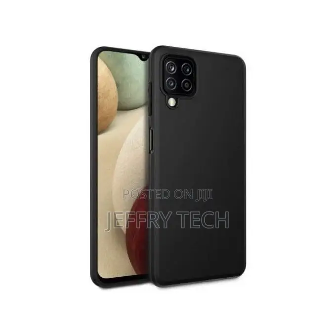 Silicone Back Case for Samsung Galaxy A12-Black