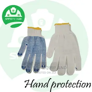White Dotted Cotton Gloves
