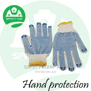 White Dotted Cotton Gloves