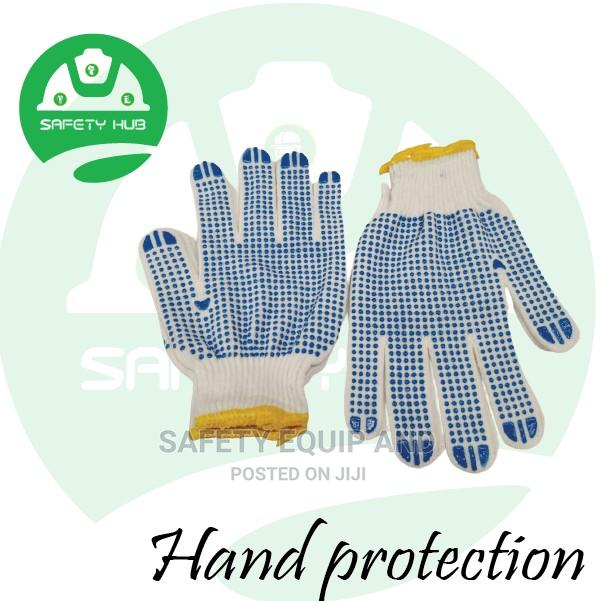 White Dotted Cotton Gloves - thumbnail 2