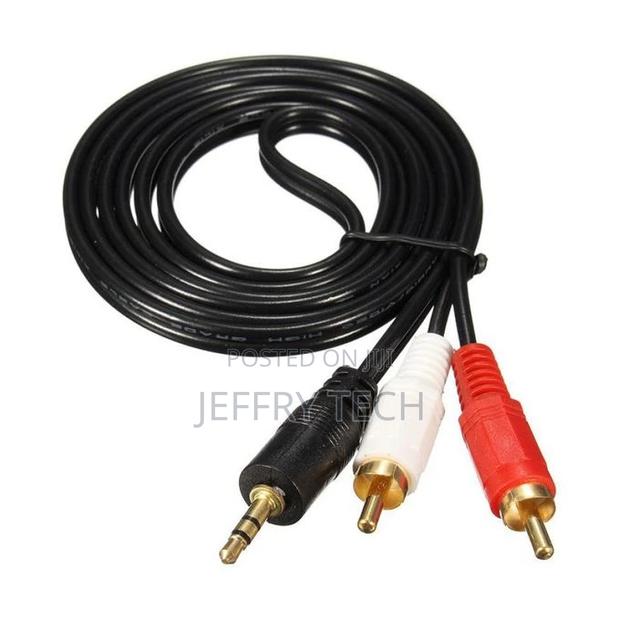3.5mm Male to 2 RCA 3.5 to RCA Male Audio Video AV Cable
