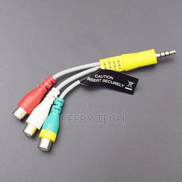 3.5mm Male Plug to 3 RCA Female Audio Video AV Cable