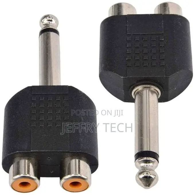 6.5mm Male Plug to Double RCA Female Jack Y Type Audio Adapt
