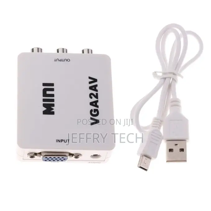 VGA to Rca AV Converter Vga2av Audio Adapter Support 1080P N
