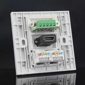 Seto 86 Type Double RJ45 Cat5e Network Lan + RCA AV Audio +