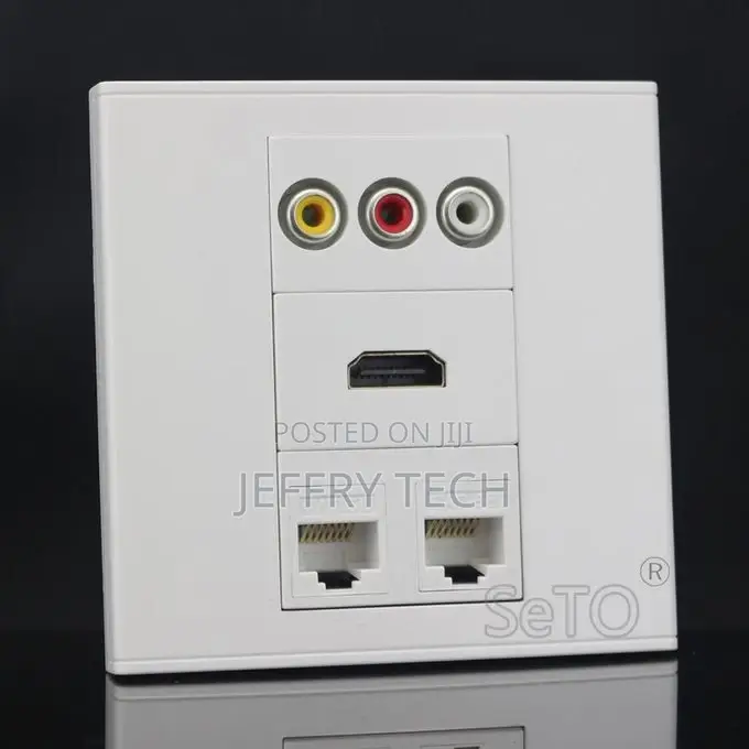 Seto 86 Type Double RJ45 Cat5e Network Lan + RCA AV Audio +