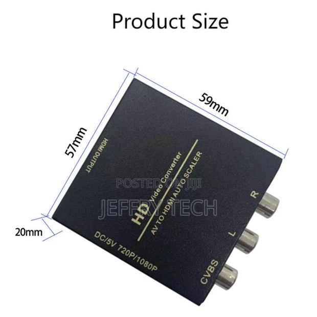 AV (RCA) to Hdmi-Compatible Audio Video Converter,