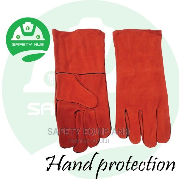 Welding Gloves/Red With Liner - thumbnail 2