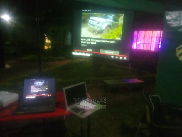 Projection at Night for Outdoor Events Looks Cool
