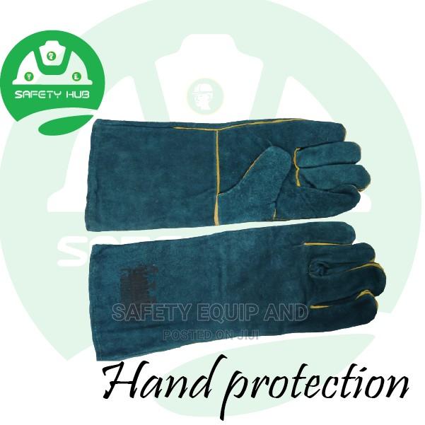 Green Leather Gloves(Welding/Long)