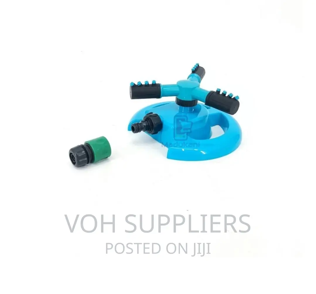 4 Nozzle 3 Arm Rotary Lawn Garden Sprinkler With Quick