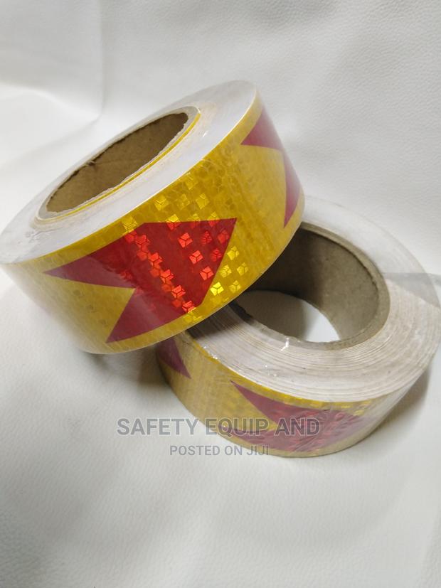 Yellow and Red Adhesive Tape
