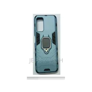 Case Rugged Shield Ring Cover for POCO M3 -Black