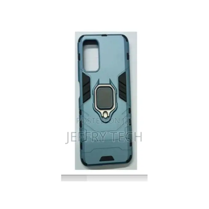 Case Rugged Shield Ring Cover for POCO M3 -Black