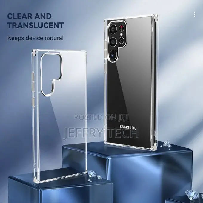 Galaxy S22 Ultra 5G Case, Crystal Clear Hard PC TPU Bumper