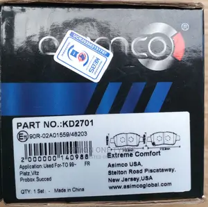 KD 2701 Asimco Break Pad for Sale