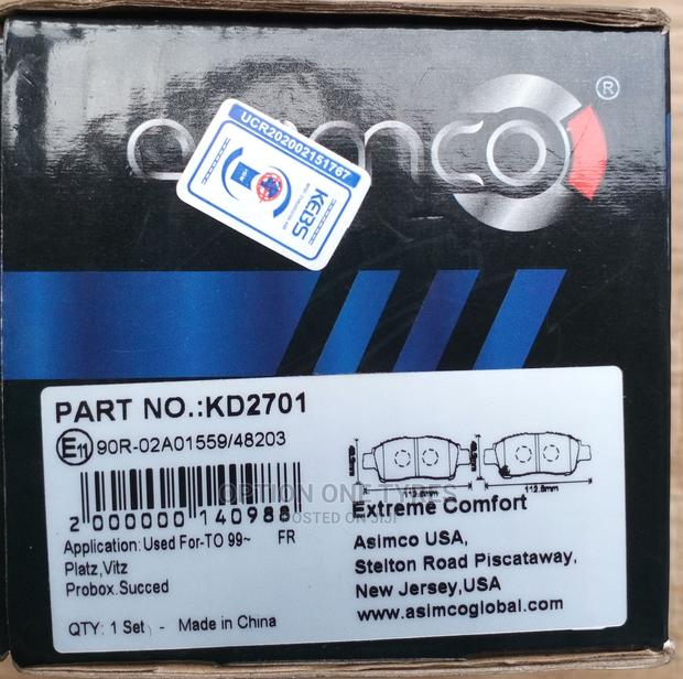KD 2701 Asimco Break Pad for Sale