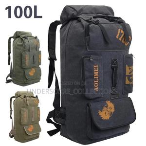 100L Hiking Camping Backpack Canvas Mountaineering Bag - main view