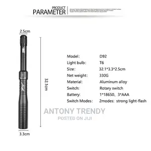 Portable 5000lumens XML T6 LED Tactical Flashlight 5 Modes.