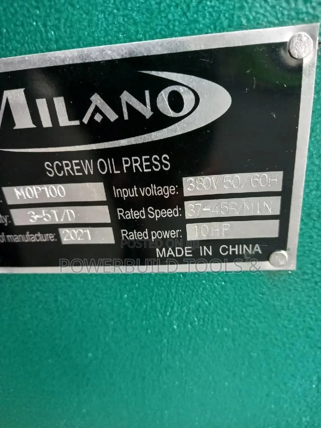 Oil Press Machine (Mop-100)