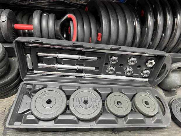 50kg Dumbbell Barbell Set Adjustable Dumbbell Briefcase Gym