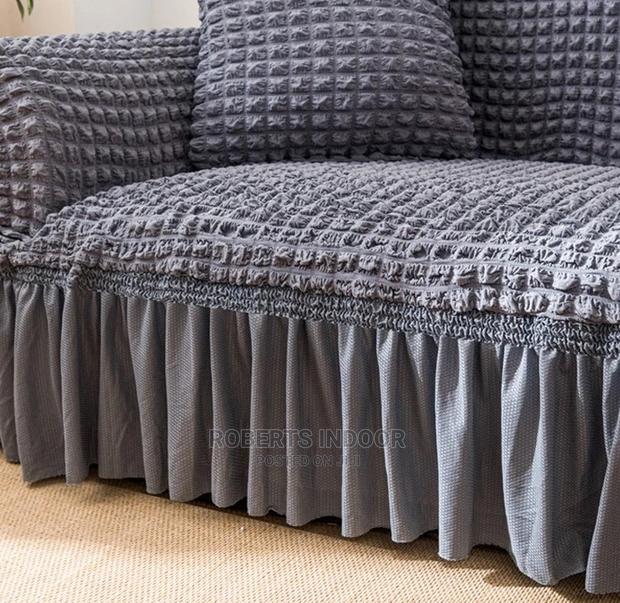 Dark Grey Turkish Elastic Sofa Cover - main view