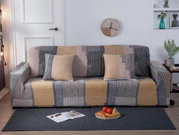 Printed Yellow 3 Seater Sofa Cover - main view