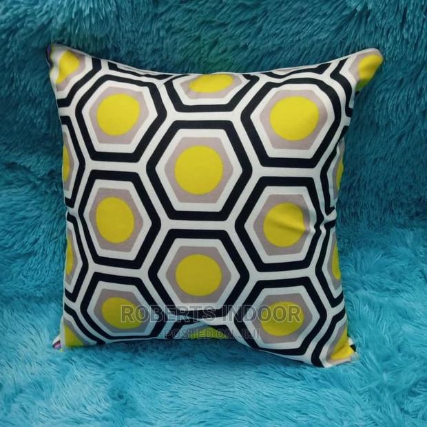 Yellow and Black Throw Pillow - main view