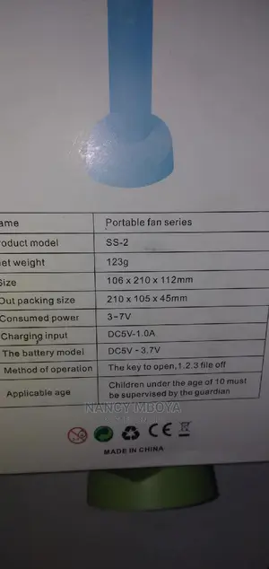 Portable Rechargeable Fan