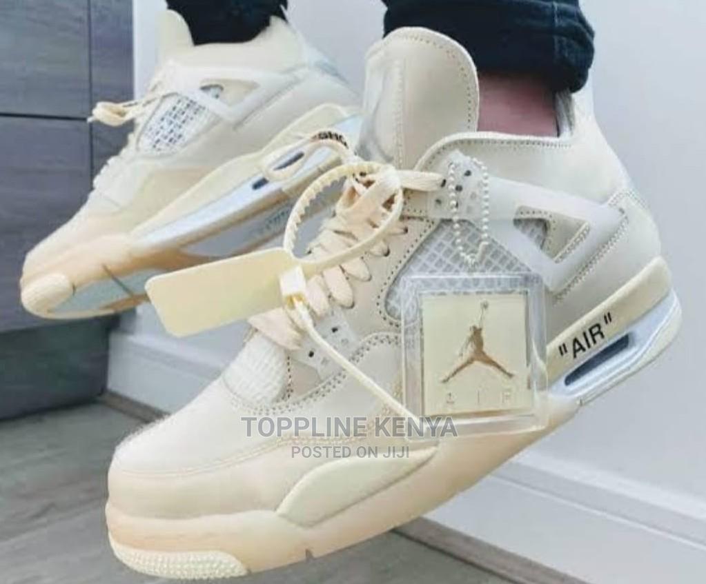 OffWhite X Air Jordan 4 Cream Sail Sneakers in Nairobi Central Shoes