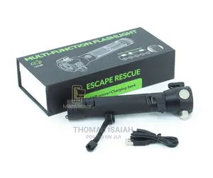 8 in 1 Multi Function Flash Light, USB, Solar Rechargeable,