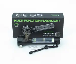 8 in 1 Multi Function Flash Light, USB, Solar Rechargeable,