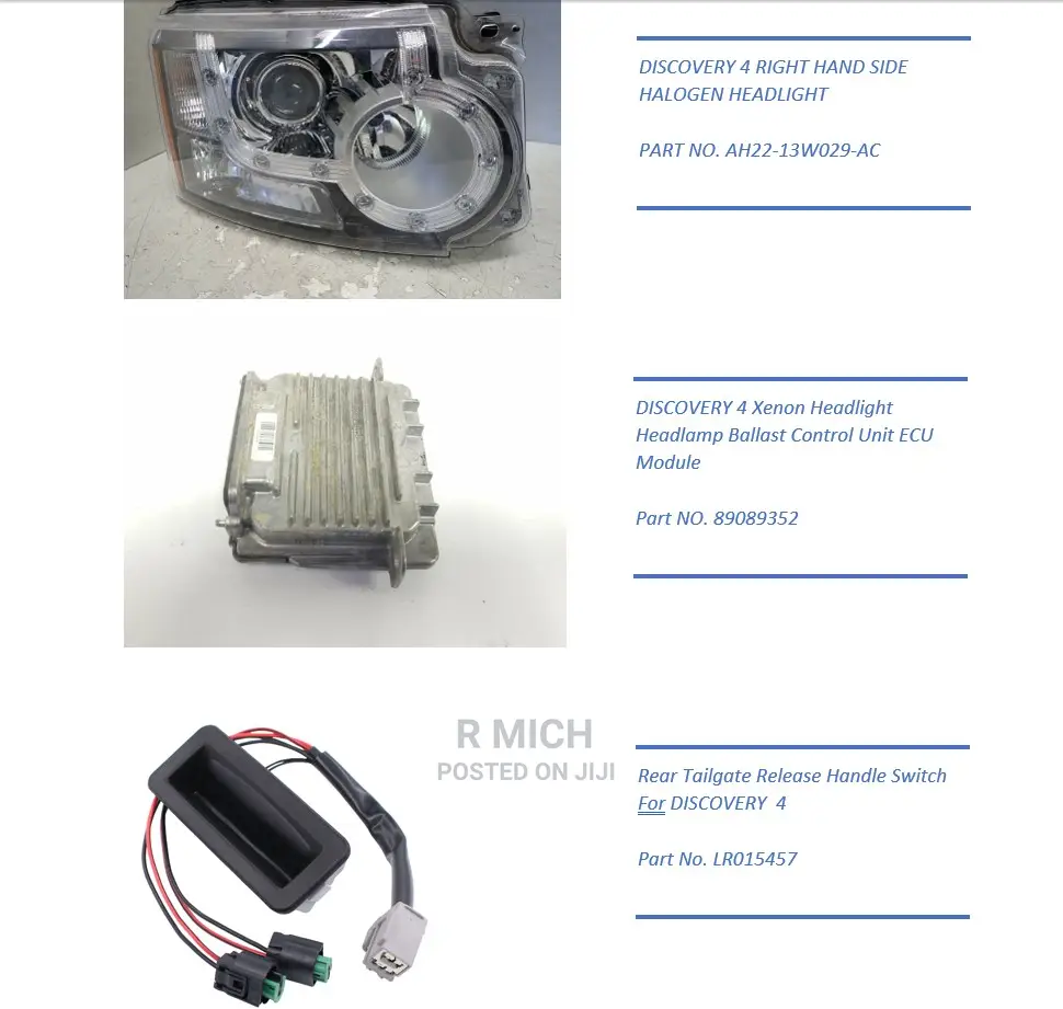 Land Rover Discovery 4 Parts