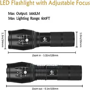 Led Flashlight High Lumens S1000 - XML T6 ,