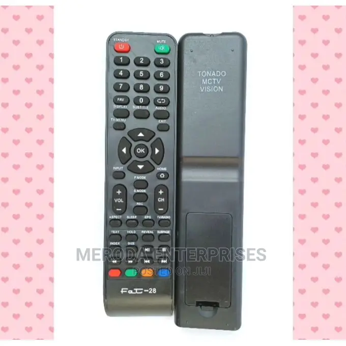 Remote Control Generic Tonado Tv Fat 28 Remote