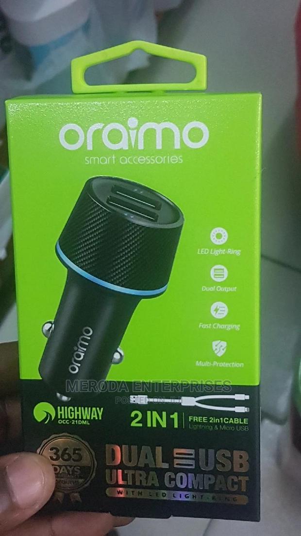 Dual Usb Oraimo Car Charger - thumbnail 4