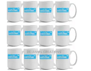 410ml White Branded Mugs